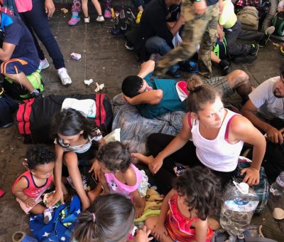Continúa supervisión de menores de caravana migrante en Tijuana