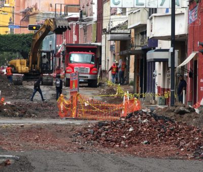 Obras en zona centro de Celaya podrían no concluir en fechas establecidas