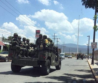 Llega policía militar a Empalme Escobedo, Comonfort.