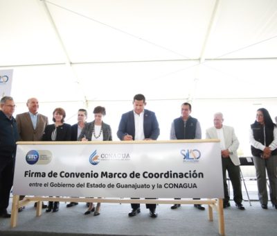 Firman Gobierno del Estado y CONAGUA convenio para el cuidado y suministro del agua en Guanajuato