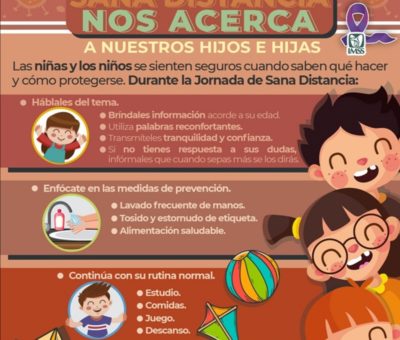 Importante cuidar a infantes durante Jornada Nacional de Sana Distancia