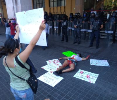 Tras la amenaza de disturbios por la manifestación en Celaya, el grupo policíaco respaldó Presidencia Municipal