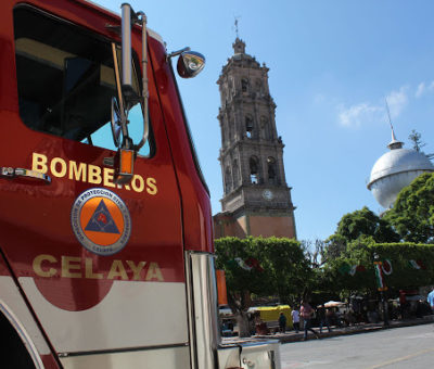 Bomberos y Protección Civil de Celaya se ocuparon de los incendios en diferentes puntos de la ciudad