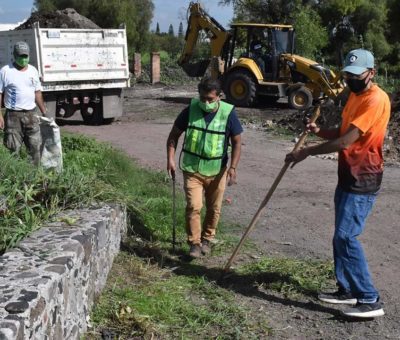 Dan mantenimiento al Puente de Velas a la ex hacienda de Tenango en Apaseo el Grande