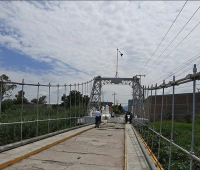 Rehabilitarán puente colgante en Cortazar