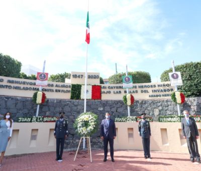 Encabeza Gobernador ceremonia del 173 Aniversario de la Gesta de los Niños Héroes de Chapultepec
