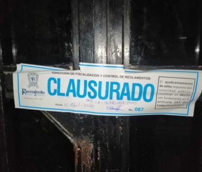 Fiscalización de Guanajuato Capital clausuró salón de eventos por no acatar medidas sanitarias