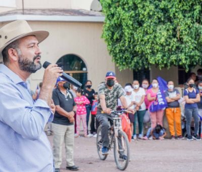 Isaac Piña, candidato del PAN a la presidencia de Salamanca visita las comunidades de este municipio