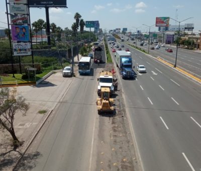 SAPAL abre circulación de acceso lateral del Blvd Delta con Morelos
