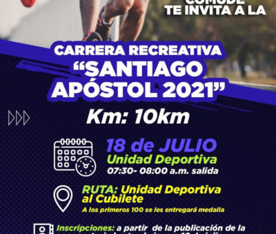 Invitan a participar en la carrera recreativa «Santiago Apóstol 2021» este 18 de julio