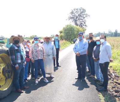 Rehabilitan 2.19 kilómetros de caminos rurales en Pueblo Nuevo