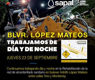 Atiende Sapal reposición de concreto en López Mateos