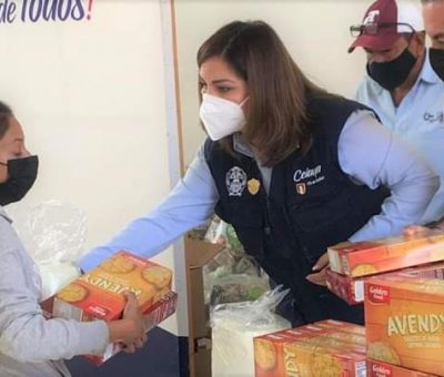 Entrega Elvira Paniagua apoyos alimenticios en comunidades