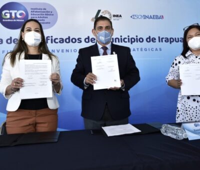 INAEBA y Municipio de Irapuato firman convenio de colaboración