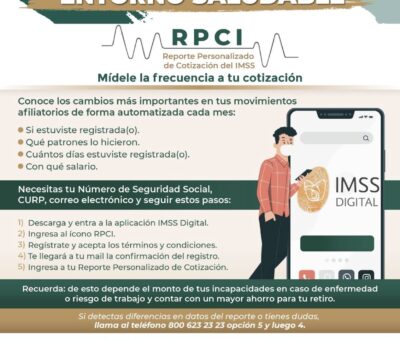 Ofrece IMSS Guanajuato acceso a reporte de semanas cotizadas en línea