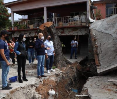 En la Cruz Javier Mendoza anuncia los primeros apoyos de SEDESHU, para afectados por las lluvias