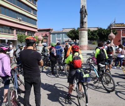 Disfrutan recorrido ciclista «Pazando por la Historia»