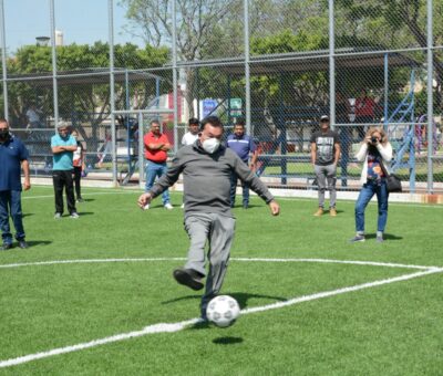 Rehabilitación de la cancha de futbol 7 en Parque Los Naranjos