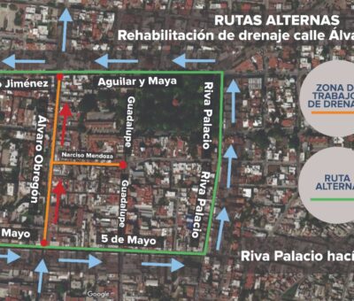 Se rehabilitará red de drenaje en la calle Álvaro Obregón