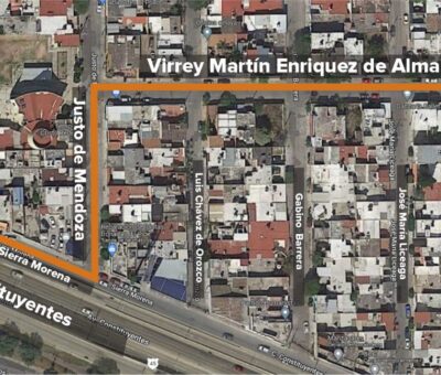 Se sustituye red de drenaje en calle Virrey Martín Enríquez de Almanza
