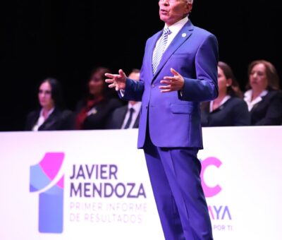 Rinde Javier Mendoza su primer Informe de Resultados