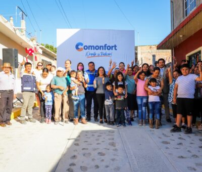 Inauguran autoridades municipales pavimentación de calle Retorno 16 de Septiembre