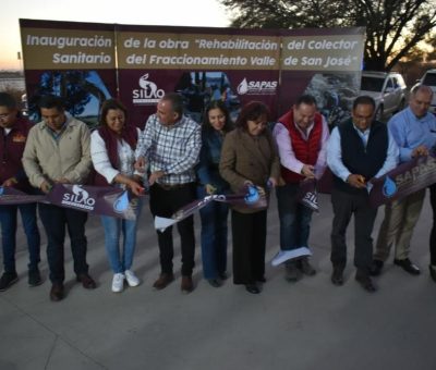 Municipio y SAPAS rehabilitan colector sanitario en Valle de San José