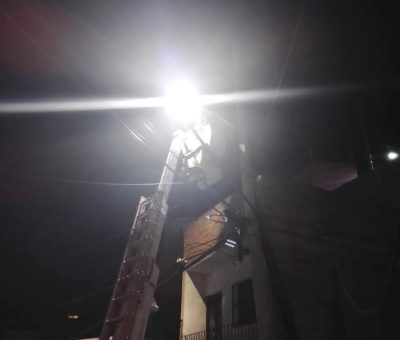 Alumbran diversos sectores de Guanajuato Capital con 281 nuevas lámparas LED