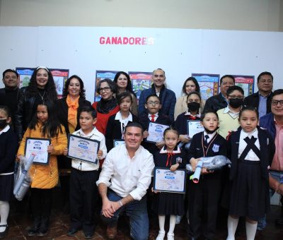 Premian a ganadores de concurso de dibujo infantil que impulsa el cuidado del uso eficiente del agua