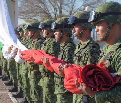Ejército Nacional realiza Izamiento de Bandera en Abasolo