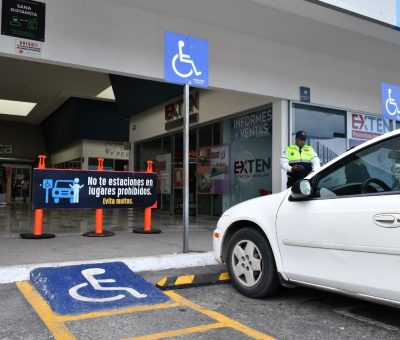 Promueven respeto a lugares de estacionamiento para discapacitados