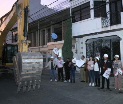 Inicia rehabilitación de la calle Palma en Silao