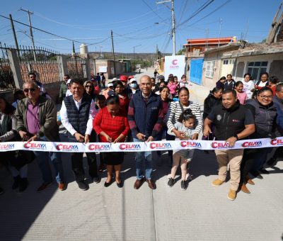 Inaugura Javier Mendoza, tres calles en comunidades rurales con una inversión de más de 8 millones de pesos