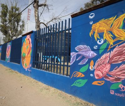 Promueven el cuidado del agua con arte urbano