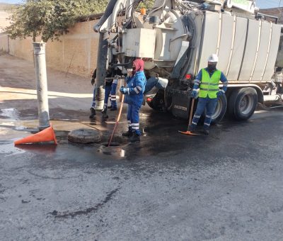 Se desazolva otro tramo de red drenaje en Tamayo