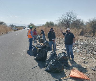 Ecología Municipal coordina limpieza en Carretera a Boquillas