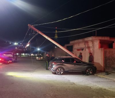 Se registran fallas eléctricas por accidentes automovilísticos