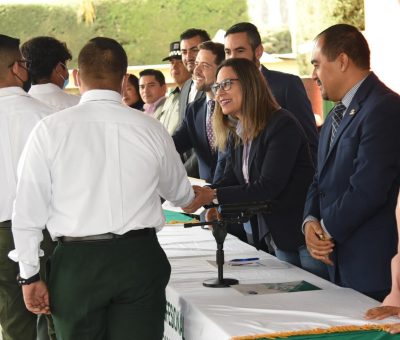 Realizan acto cívico en inicio de semestre en Conalep