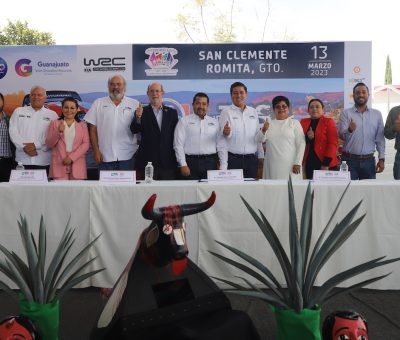 Pilotos del Rally Guanajuato México ponen a prueba sus automóviles en terrenos tequileros