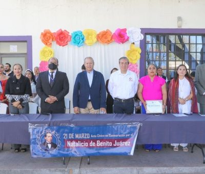 Conmemoran natalicio de Benito Juárez y desfile de primavera