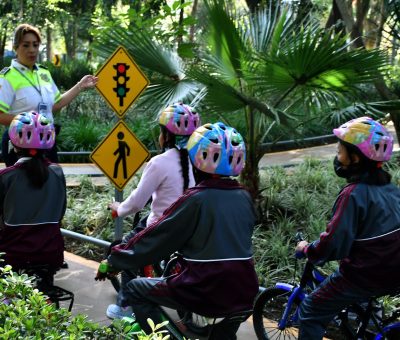 Fomentan en menores el uso correcto de la bicicleta