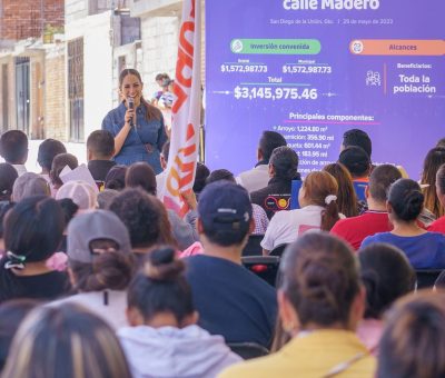 Mejora SEDESHU conectividad en San Diego de la Unión tras la entrega de nuevas vialidades