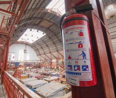 Renuevan equipo antiincendios en el Mercado Hidalgo