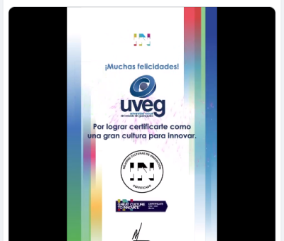 UVEG continúa siendo innovación certificada