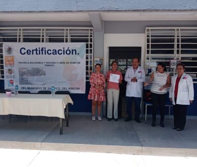 SSG certifica a 16 planteles educativos como saludables en varios municipios