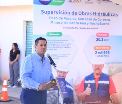 Supervisan obras hidráulicas en el municipio de Guanajuato