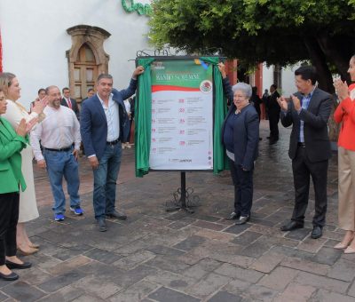 En Abasolo develan Bando Solemne de Fiestas Patrias 2023