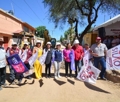 Inicia Gobierno Municipal de Silao pavimentación en calles de gran afluencia en Loza de Barrera y Mezquite de Sotelo