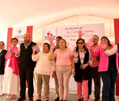 Concientiza Gobierno Municipal a silaoenses sobre la detección oportuna en el Día Mundial de la Lucha contra el Cáncer de Mama