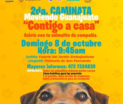 Celebrarán segunda caminata para promover la tenencia responsable de animales de compañía